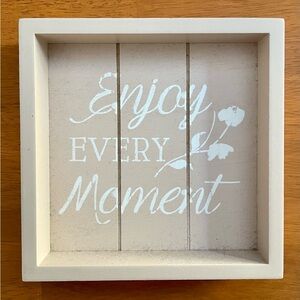 Light Pink with White “Enjoy Every Moment” Plaque